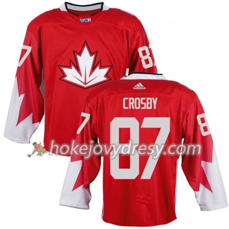 Pánské Hokejový Dres Kanada Sidney Crosby 87 Světový pohár v ledním hokeji 2016 Červená